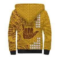Strong Maui Sherpa Hoodie Good Living Hawaii with Shaka Sign Kakau Tribal Gold LT9 - Polynesian Pride
