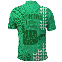 Strong Maui Polo Shirt Good Living Hawaii with Shaka Sign Kakau Tribal Green LT9 - Polynesian Pride