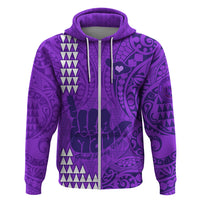Strong Maui Hoodie Good Living Hawaii with Shaka Sign Kakau Tribal Purple LT9 - Polynesian Pride