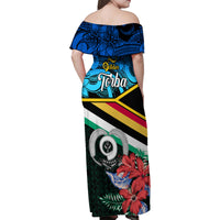 torba-vanuatu-family-matching-off-shoulder-maxi-dress-and-hawaiian-shirt-sand-drawing-with-polynesian-pattern