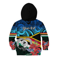 Personalised Torba Vanuatu Kid Hoodie Sand Drawing With Polynesian Pattern LT9 - Polynesian Pride
