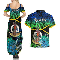 personalised-malampa-day-couples-matching-summer-maxi-dress-and-hawaiian-shirt-vanuatu-flowers-with-malampa-emblem-tribal-pattern