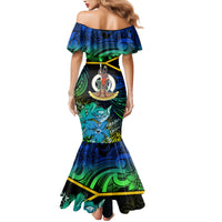 personalised-malampa-day-family-matching-mermaid-dress-and-hawaiian-shirt-vanuatu-flowers-with-malampa-emblem-tribal-pattern