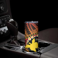 Melanesian Papua New Guinea Skinny Tumbler Plumeria Bird of Paradise Tribal