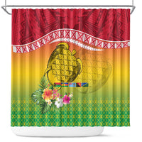 Melanesian Ni-Vanuatu Shower Curtain Sea Turtle with Sand Drawing Pattern LT9 Reggae - Polynesian Pride