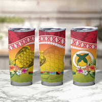 Melanesian Ni-Vanuatu Tumbler Cup Sea Turtle with Sand Drawing Pattern