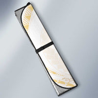 Aloha Lei Onaona Auto Sun Shade Beige Hawaiian Tribal Pattern - Polynesian Pride