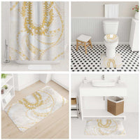 Aloha Lei Onaona Bathroom Set Beige Hawaiian Tribal Pattern - Polynesian Pride