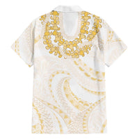 Aloha Lei Onaona Hawaiian Shirt Beige Hawaiian Tribal Pattern