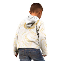 Aloha Lei Onaona Kid Hoodie Beige Hawaiian Tribal Pattern