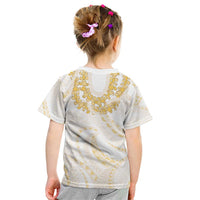 Aloha Lei Onaona Kid T Shirt Beige Hawaiian Tribal Pattern