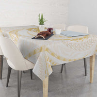Aloha Lei Onaona Tablecloth Beige Hawaiian Tribal Pattern