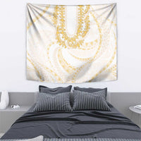 Aloha Lei Onaona Tapestry Beige Hawaiian Tribal Pattern