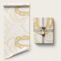 Aloha Lei Onaona Wrapping Paper Beige Hawaiian Tribal Pattern - Polynesian Pride