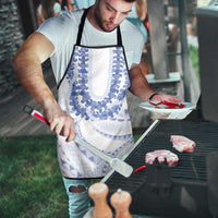 Aloha Lei Onaona Apron Navy Blue Hawaiian Tribal Pattern - Polynesian Pride