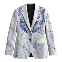 Aloha Lei Onaona Blazer Navy Blue Hawaiian Tribal Pattern - Polynesian Pride
