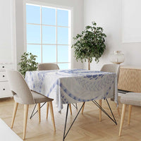 Aloha Lei Onaona Tablecloth Navy Blue Hawaiian Tribal Pattern