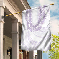 Aloha Lei Onaona Garden Flag Purple Hawaiian Tribal Pattern