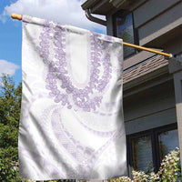 Aloha Lei Onaona Garden Flag Purple Hawaiian Tribal Pattern