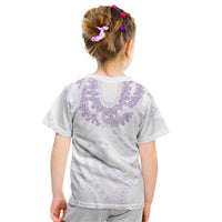 Aloha Lei Onaona Kid T Shirt Purple Hawaiian Tribal Pattern