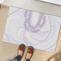Aloha Lei Onaona Rubber Doormat Purple Hawaiian Tribal Pattern