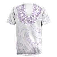 Aloha Lei Onaona Rugby Jersey Purple Hawaiian Tribal Pattern