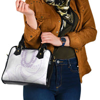 Aloha Lei Onaona Shoulder Handbag Purple Hawaiian Tribal Pattern