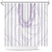 Aloha Lei Onaona Shower Curtain Purple Hawaiian Tribal Pattern