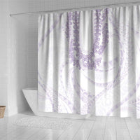 Aloha Lei Onaona Shower Curtain Purple Hawaiian Tribal Pattern