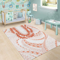 Aloha Lei Onaona Area Rug Red Hawaiian Tribal Pattern