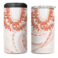 Aloha Lei Onaona 4 in 1 Can Cooler Tumbler Red Hawaiian Tribal Pattern
