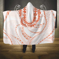 Aloha Lei Onaona Hooded Blanket Red Hawaiian Tribal Pattern