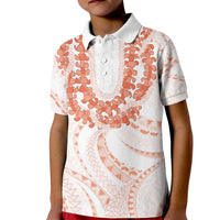 Aloha Lei Onaona Kid Polo Shirt Red Hawaiian Tribal Pattern