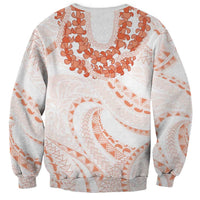 Aloha Lei Onaona Sweatshirt Red Hawaiian Tribal Pattern