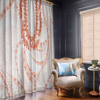 Aloha Lei Onaona Window Curtain Red Hawaiian Tribal Pattern