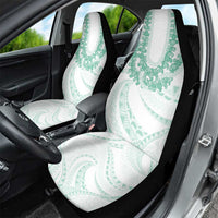 Aloha Lei Onaona Car Seat Cover Sage Green Hawaiian Tribal Pattern
