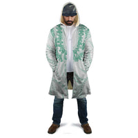 Aloha Lei Onaona Cloak Sage Green Hawaiian Tribal Pattern - Polynesian Pride