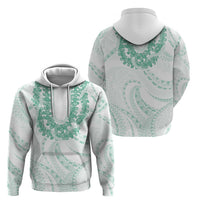 Aloha Lei Onaona Hoodie Sage Green Hawaiian Tribal Pattern
