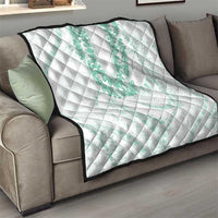 Aloha Lei Onaona Quilt Sage Green Hawaiian Tribal Pattern