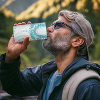 Aloha Lei Onaona 4 in 1 Can Cooler Tumbler Teal Hawaiian Tribal Pattern