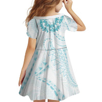 Aloha Lei Onaona Family Matching Mermaid Dress and Hawaiian Shirt Teal Hawaiian Tribal Pattern