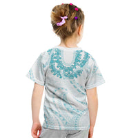 Aloha Lei Onaona Kid T Shirt Teal Hawaiian Tribal Pattern