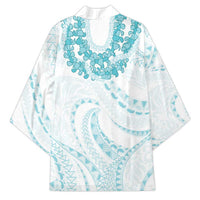 Aloha Lei Onaona Kimono Teal Hawaiian Tribal Pattern - Polynesian Pride