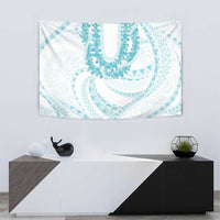 Aloha Lei Onaona Tapestry Teal Hawaiian Tribal Pattern