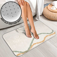 Aloha Lei Mikioi Bathroom Set Beige Polynesian Tribal Tatau Pattern - Polynesian Pride