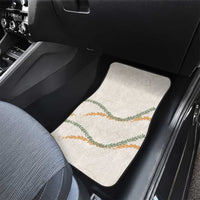 Aloha Lei Mikioi Car Mats Beige Polynesian Tribal Tatau Pattern