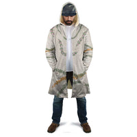 Aloha Lei Mikioi Cloak Beige Polynesian Tribal Tatau Pattern - Polynesian Pride