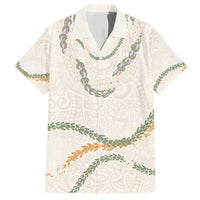 Aloha Lei Mikioi Family Matching Long Sleeve Bodycon Dress and Hawaiian Shirt Beige Polynesian Tribal Tatau Pattern