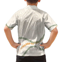 Aloha Lei Mikioi Family Matching Off Shoulder Short Dress and Hawaiian Shirt Beige Polynesian Tribal Tatau Pattern LT9 - Polynesian Pride