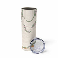 Aloha Lei Mikioi Skinny Tumbler Beige Polynesian Tribal Tatau Pattern LT9 - Polynesian Pride